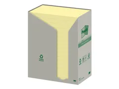 Memoblok Post-it 655 76x127mm recycled geel 16x100 vel