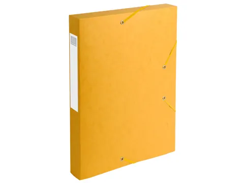 Boite de classement Cartobox Dos 40mm Carte lustrée - A4 - Jaune