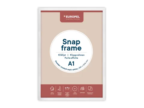 Kliklijst Europel A1 25mm mat wit