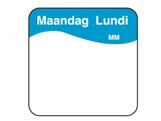 Daymark Label Dagetiket Oplosbaar Maandag 25mm Rol 500 Stuks
