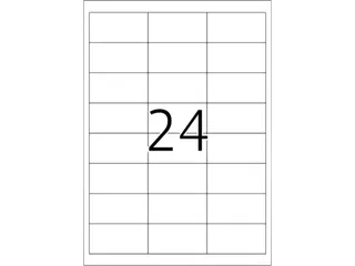Rillprint Etiket 66x33.8mm 24 op een vel 1000 Vel - 1