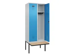locker met bank,HxBxD 2120x800x815mm,2vak,vak B 400mm,cilinderslot
