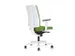 chaise de bureau pivotante,Mécan. synchrone,a. accoudoirs,assise vert