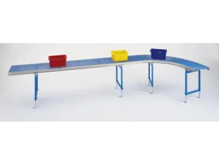 bocht 90 °,v. rollenbaan,draagrol van staal,wiel Ø 30mm,baan B 200mm - 2