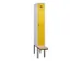 locker met bank,voor scheiding van kleding,HxBxD 2120x300x815mm,1vak