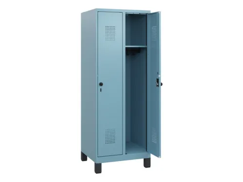 schoollocker,HxBxD 1630x600x500mm,2vak,vak B 300mm,draaigrendel,voeten