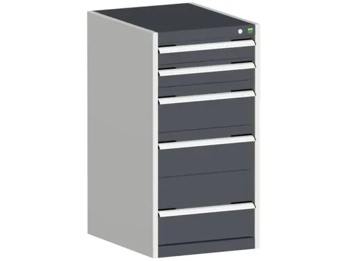 ladekast HxBxD 1000x525x650mm 5laden romp RAL7035 front RAL7016
