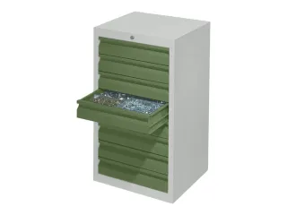 ladekast HxBxD 900x500x500mm 8laden slot RAL7035 front RAL6011 - 2