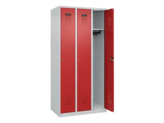 locker,HxBxD 1850x900x500mm,3vak,vak B 300mm,cil.-slot,staand op vloer - 2