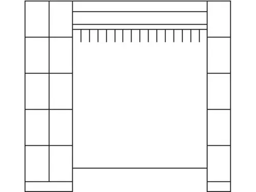 locker met kapstok,HxBxD 1950x2760x480mm,romp RAL7016,front RAL7016