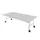 klaptafel,HxBxD 750x2400x1200mm,hoekig,4voeten wit,ovale buis
