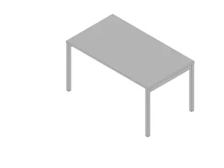 bureau HxBxD 730x1400x800mm blad grijs 4-voeten aluminium - 2
