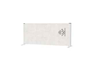 Akoestisch Bureauscherm MAULconnecto 120x50cm vrijstaand Zilver/Lgrijs - 1