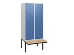 locker met bank,HxBxD 1950x800x815mm,2vak,vak B 400mm,cil.-slot