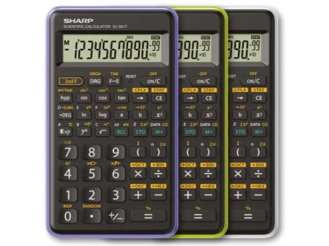 Calculator Sharp-EL501TBVL zwart-violet wetenschappelijk