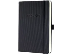 Weekagenda Conceptum A5 25/26 18maands (NL/FR/EN/DU) zwart Hardcover