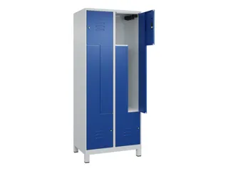 Z-garderobekast,HxBxD 1950x800x500mm,vak B 200/400mm,cil.-slot,voeten - 2