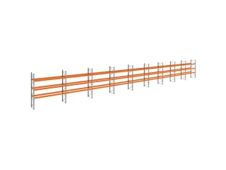 palletstelling,basis+8xaanbouw,HxBxD 3990x33400x1100mm,vakl. 3400kg - 1