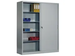 schuifdeurkast,HxBxD 1950x1600x400mm,romp RAL7035,front RAL7035