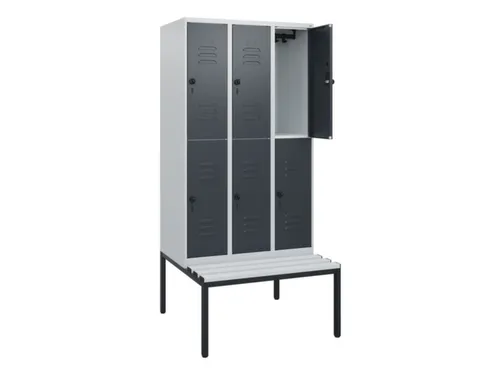 Dubbeldekse dekenkist,HxBxD 1950x900x815mm,3x2vak.,vak B 300mm