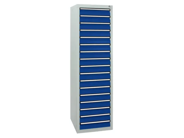 ladekast HxBxD 1800x500x500mm 17laden vergrendeling RAL7035 RAL5010