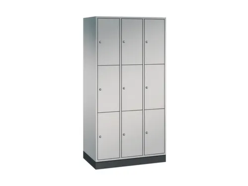 lockerkast,HxBxD 1950x920x500mm,3x3vakken,cil.-slot,sokkel