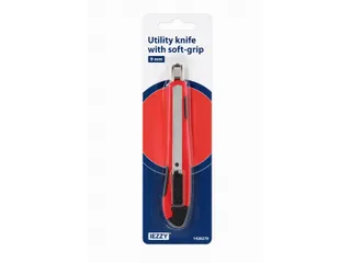 Snijmes IEZZY 9mm kunststof met softgrip inclusief 1 mesje - 3