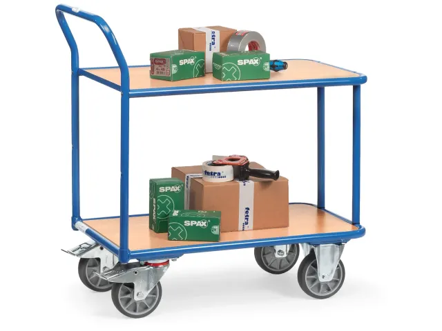 Tafelwagens 2600 400kg 2 Etages 850x500mm Houten Plaat