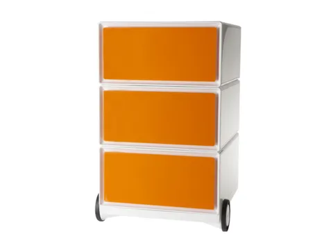 mobiel ladeblok,HxBxD 642x390x436mm,3lade(n),romp wit,front oranje