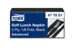 Tork 477881 Soft Lunchservet zwart 3-laags