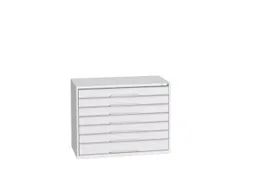 ladekast HxBxD 800x1050x550mm 7laden romp RAL7035 front RAL7035