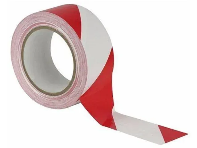 OUTLET Vloertape 33mx50mm Rood/Wit 18 Rol