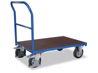 Platformwagen 1000kg Laadvlak Lxb 1625x800mm 1 Duwbeugel Ral 5010 - 2