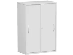 kantoor-schuifdeurkast HxBxD 1182x800x425mm hout Ral7035 2 OH