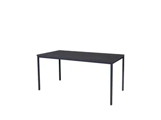 Domino Basic Tafel Vaste Hoogte 160x80 houtprint schaduw zwart 4-poots - 1