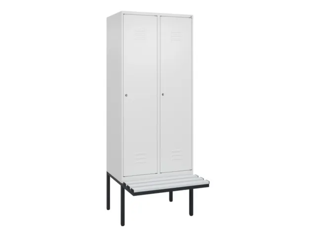 armoire vestiaire noir et blanc HxlxP 2120x800x815mm 2compart.