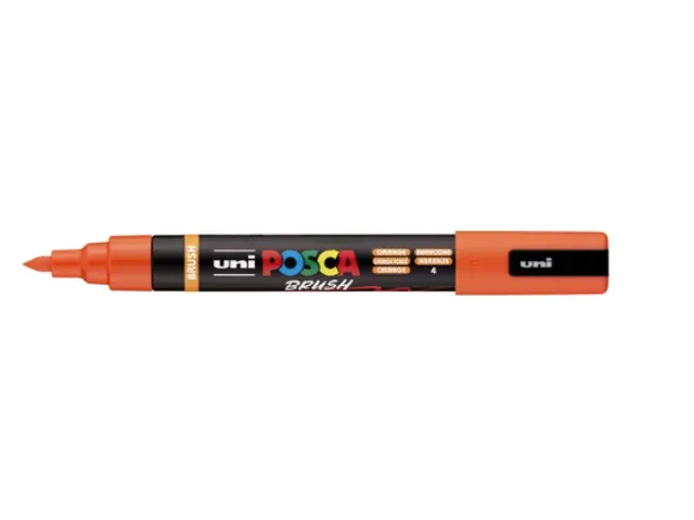 Paintmarker Uni POSCA PC-5BR brushpunt M oranje