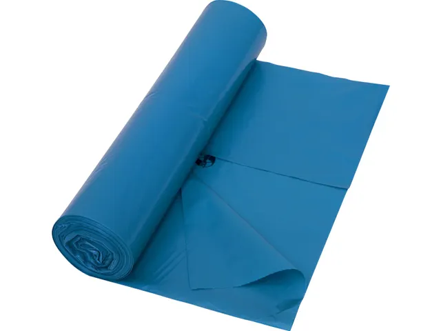Vuilniszak 45 micron LDPE 80x100 cm 120L blauw rol 25 stuks