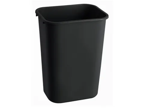 Rechthoekige afvalbak 39 Liter Zwart