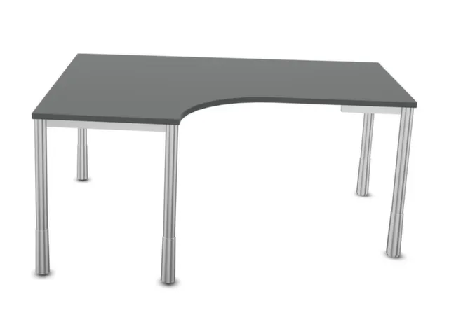 bureau à retour à hauteur réglable,MS-gris foncé