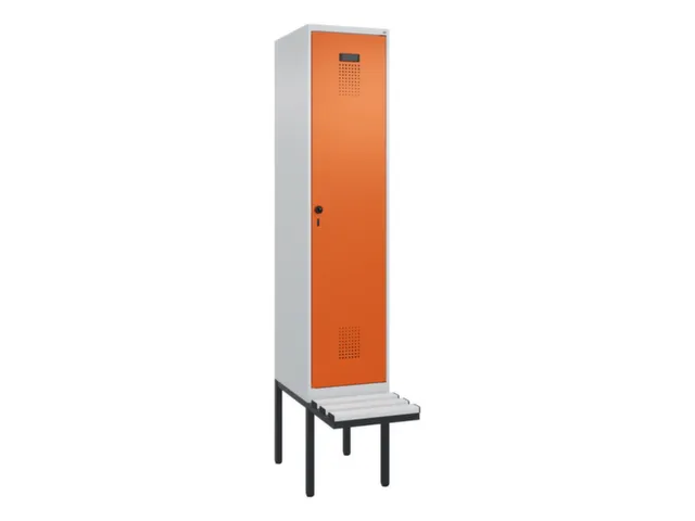 locker met bank,voor scheiding van kleding,HxBxD 2120x400x815mm,1vak