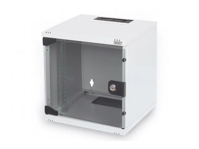 10'' Netwerk Set incl. 6HE Wandbehuizing Grijs Plank PDU 8-Port Switch