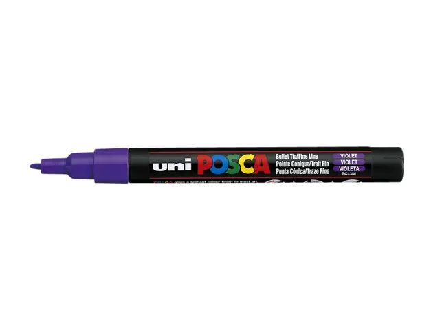 Verfstift Posca PC3M Fijne punt 0,9-1,3mm Paars