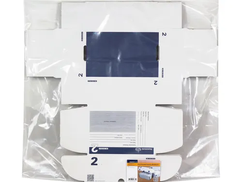 postpakketdoos 2 Raadhuis 200x140x80mm wit bedrukt 5 stuks