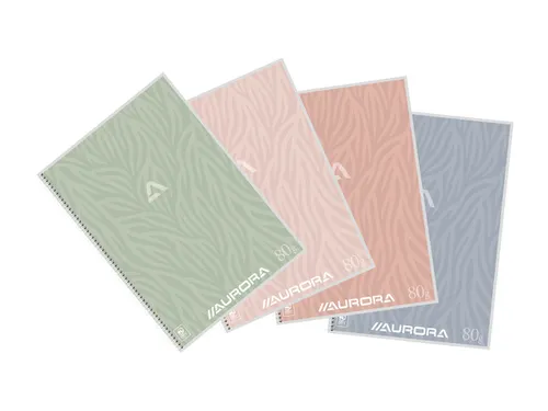 Schrift Aurora A4 lijn 120 pagina's 80gr design assorti