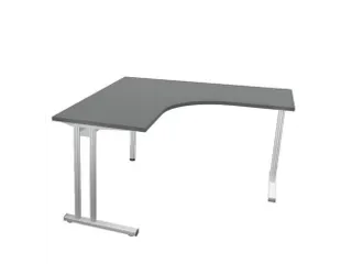 bureau in vrije vorm,HxBxD 740x1400x1400mm,vrije vorm,MS-donkergrijs - 1