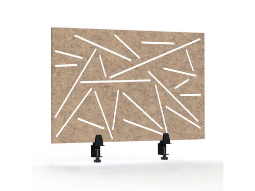 Akoestisch Bureaupaneel met patroon uitsnede 60x75cm Zand