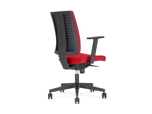 Bureaustoel Zwart Bekleding Rood Zitting 410-540x460x450mm