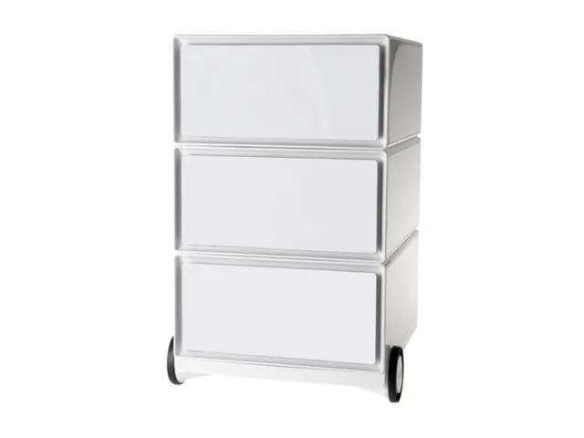 mobiel ladeblok,HxBxD 642x390x436mm,3lade(n),romp wit,front wit