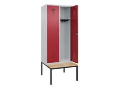 locker met bank,HxBxD 2120x800x815mm,2vak,vak B 400mm,cilinderslot